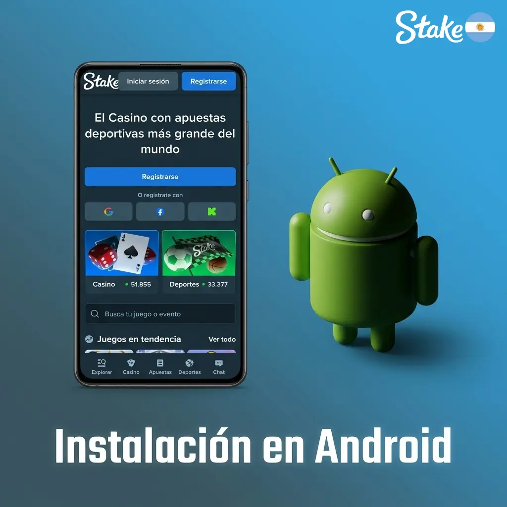 Instalación de la app Stake en Android: descarga APK, habilita fuentes desconocidas y apostá al hockey sobre hielo