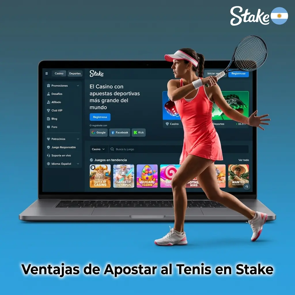 Ventajas de apostar al tenis en Stake: cuotas en vivo, mercados ATP/WTA, pagos en ARS y criptomonedas